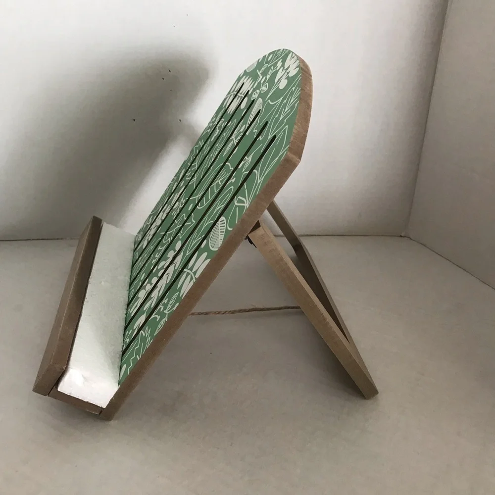 NWT - Farmhouse Wooden Cookbook Stand Relax & Radiate Crate By CULTUREFLY